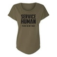 thumbnail image 1 of Service Human:Please Do Not Touch Womens Dolman Tee, 1 of 3