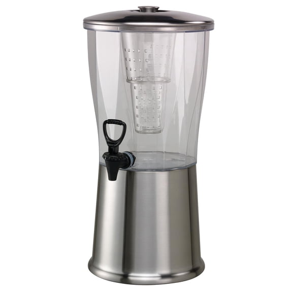 Service Ideas CBDRT3SS Cold Beverage Dispenser, Silver, 3 Gallon, stainless steel and Tritan container