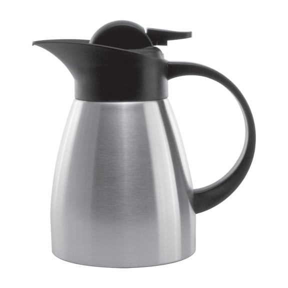 Service Ideas KVP67 Stainless Touch Vacuum Insulated Carafe, 0.6 Liter (20 Ounce) Brushed