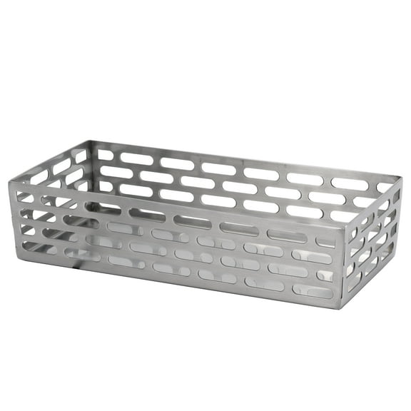 Service Ideas SB-76 Mod18 Bread Basket, Rectangle, 9"x5", Brushed Stainless Steel