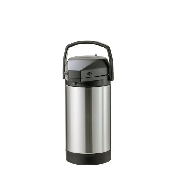 Service Ideas SVAP30P Lock 'N' Carry Stainless Vacuum Insulated Airpot, Push Button Lid, 3 Liter, Brushed