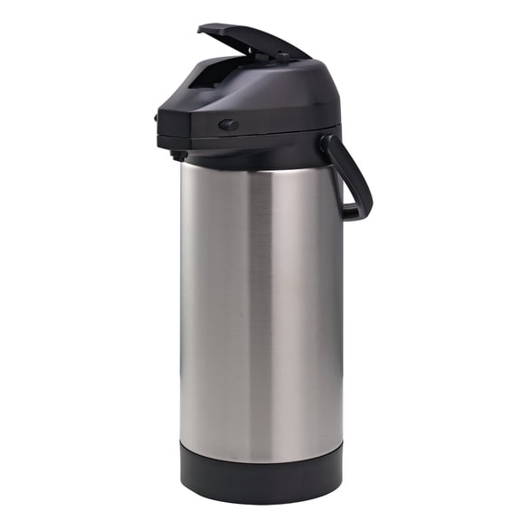 Service Ideas SVAP38CPL Lock 'N' Carry Stainless Vacuum Insulated Airpot, Lever Lid, 3.8 Liter, Brushed