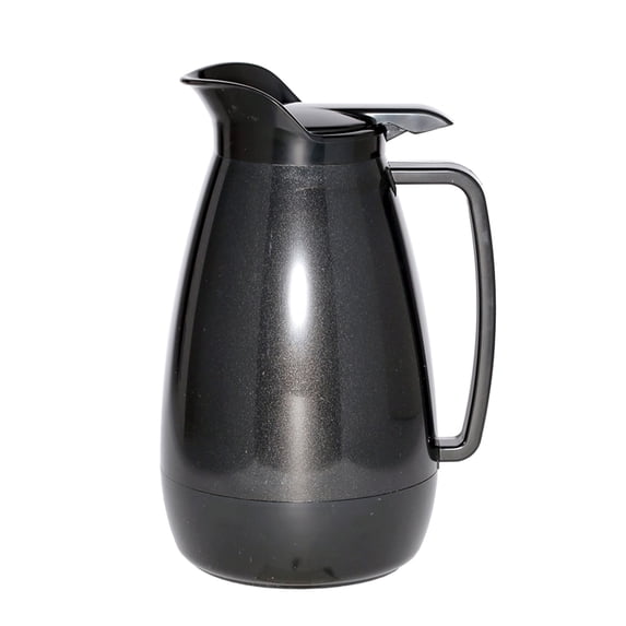 Service Ideas TS101BL Thermo-Serv 1 Liter Black Flip Top Server