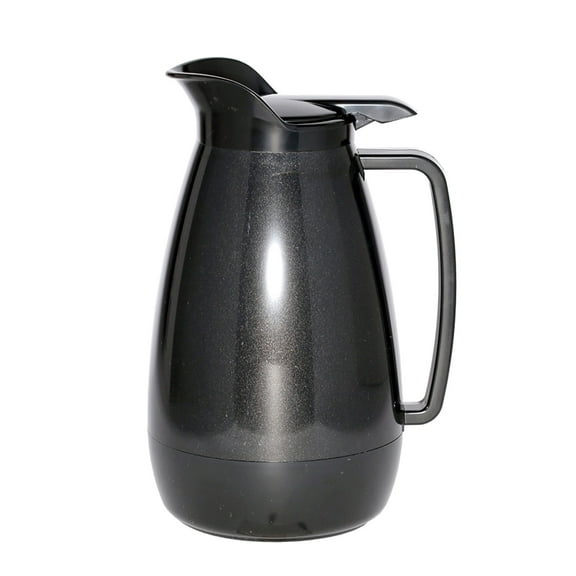 Service Ideas TS101BL Thermo-Serv 1 Liter Black Flip Top Server