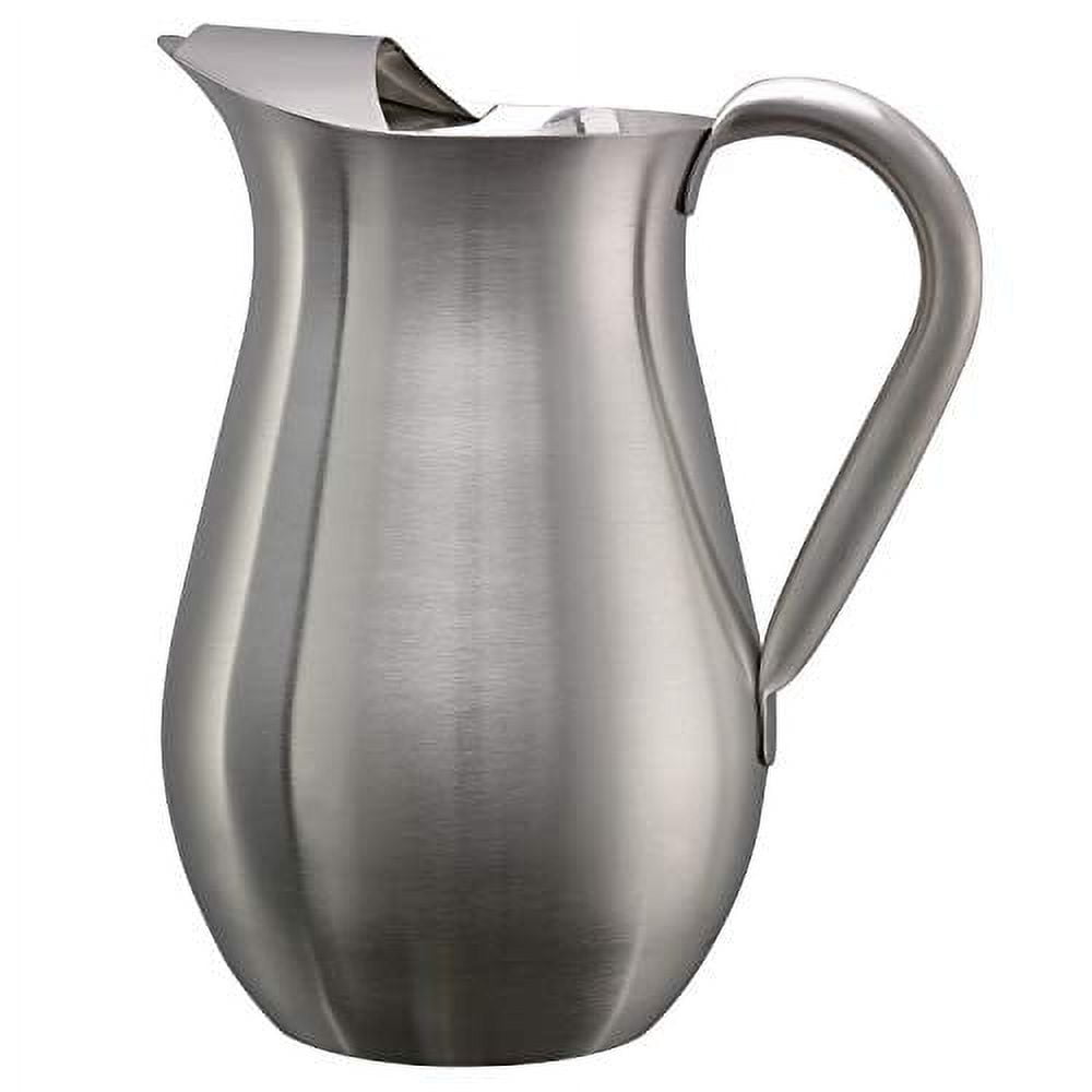 Bell Shaped Brushed Stainless Steel Pitcher with Infuser