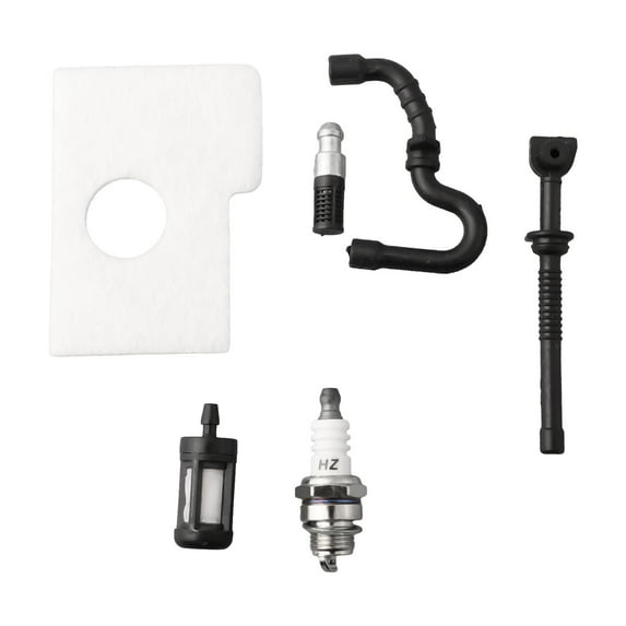 Service Kit for Chainsaw Parts Compatible with 017 018 MS170 MS180 Models - Includes Air Filter, Fuel Filter, Oil Filter, Hoses - Replacement Accessories for Outdoor Power Equipment