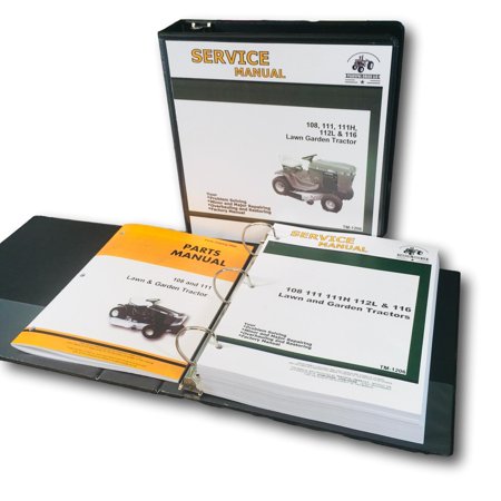 Service Manual Parts Catalog Set For John Deere 108 111 Lawn Garden Tractor Ovhl