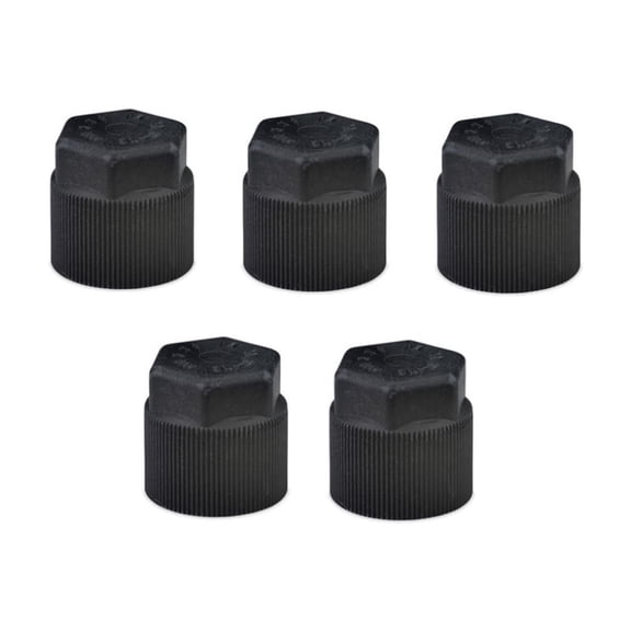Service Port Cap | 5 Pieces | 10mm x .75 | HS Black | Replacement For FJC2616, 2616