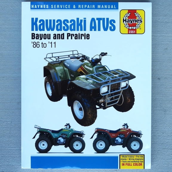 Service & Repair Manual for Kawasaki Bayou Prairie KLF KVF 220 250 300 ATV Quad 1986-2011