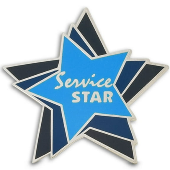 PinMart Service Star Recognition Motivational Corporate Lapel Pin