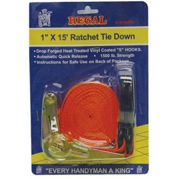 Service Tool RTD-15 1 in. x 15 ft. Ratchet Tie Down Strap