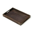 thumbnail image 1 of Service Tray with Handles, Serve Coffee, Tea, Cocktails, Appetizers, Rectangle Wood Breakfast Bed Tray 14.2x9.4 Inch, 1 of 8