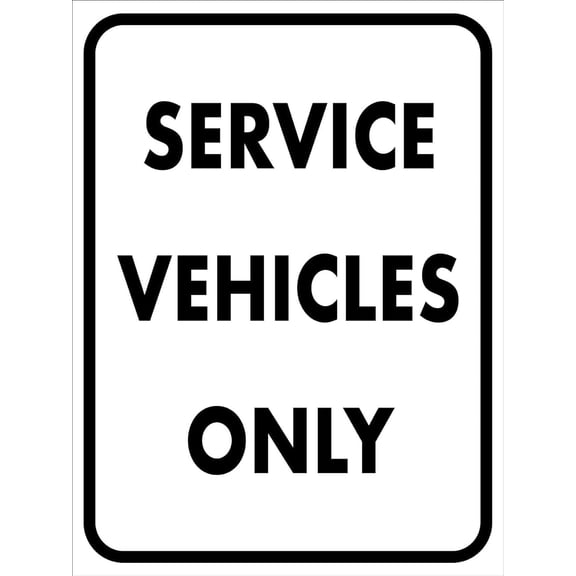 Service Vehicles Only Metal Tin Parking Sign, Parking Regulation Plaque for Business and Industrial Areas, Authorized Vehicle Only Sign, 8 x 12 Inch