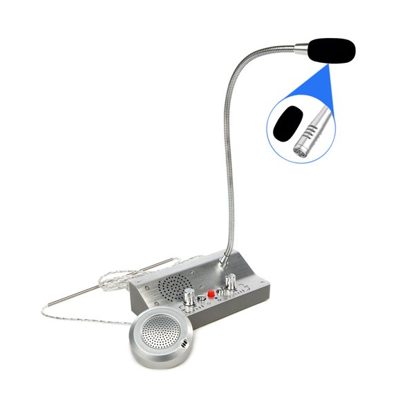 KOQICALL Window Intercom System, Two Way Microphone Speaker for Bank Counter Ticket Booth Office