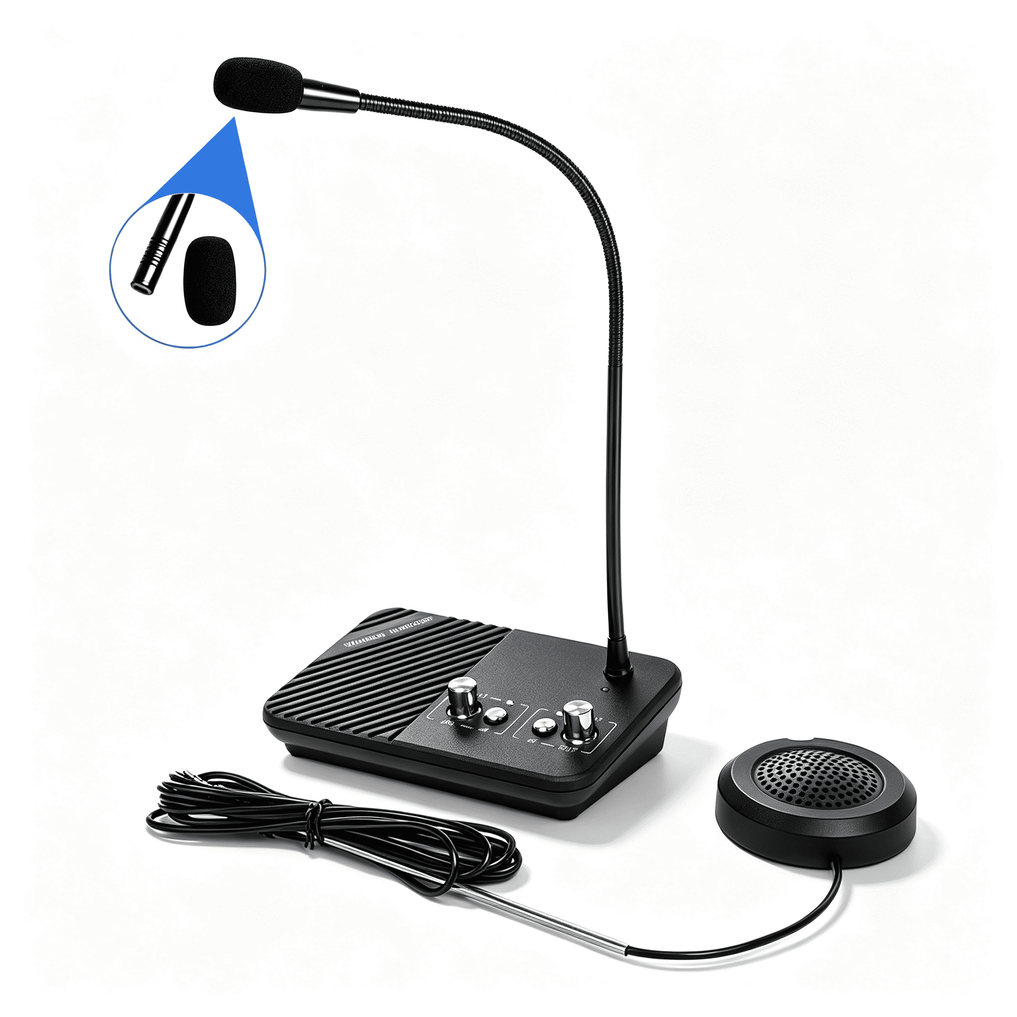 Window Mic Lobby Window Speaker Intercom System - Anti-Interference Dual Way ...