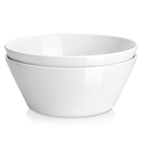 Serving 105 Oz Large Salad Set Of 2 Porcelain White For Kitchen Deep Soup Pho And Fruit Ceramic Partywave Safe Series Regular