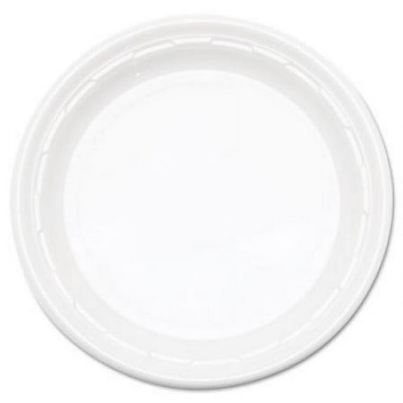 Serving 9 Inches Disposable White Plastic plates Good to use in Microwave : 300 Count
