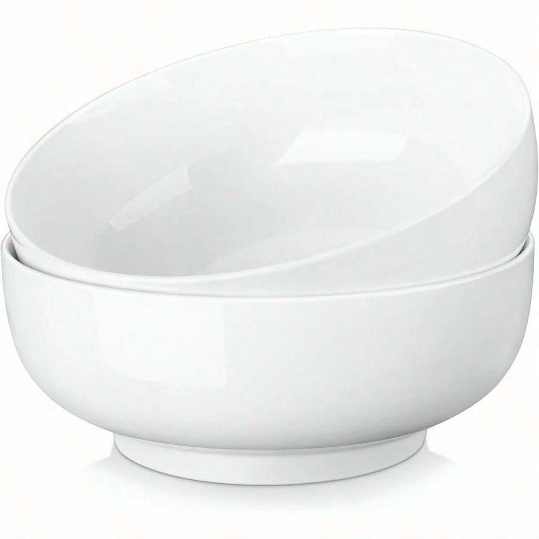 Serving Bowls 114 OZ 10 Extra Large Salad Bowls Set Of 2 Porcelain White Serving Bowls For Salad Soup Pasta And Dinner Large Ceramic Bowl Set For Entertaining Series REGULAR