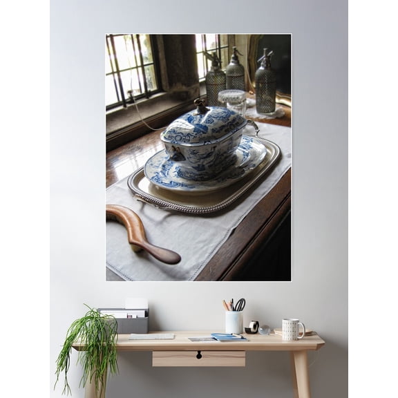 Serving Dish Poster Wall Art, Modern Wall Decor For Living Room Bedroom, 24x36 UNFRAMED