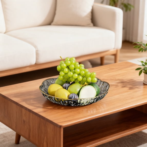 Serving Plate,7.87in Exquisite Fruit Snack Plate,Upscale Lightweight,Home Living Room Coffee Table Candy Dessert Placement