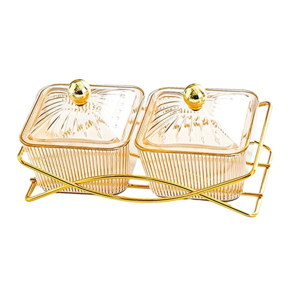 Serving Platter Set for Snacks Appetizers and Desserts - Portable Tray with Handle for Condiments Candy Nuts - Food Grade Serving Bowls for Entertaining - Party Platter for Weddings Gatherings
