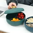 thumbnail image 1 of Serving Platter Verdsylv Round Divided Serving Platter with Lid - Removable Snacks Tray for Veggies Fruits & Nuts, Elegant Home Entertaining & Party Display, Versatile for Charcuterie, Snack Tray, 1 of 5