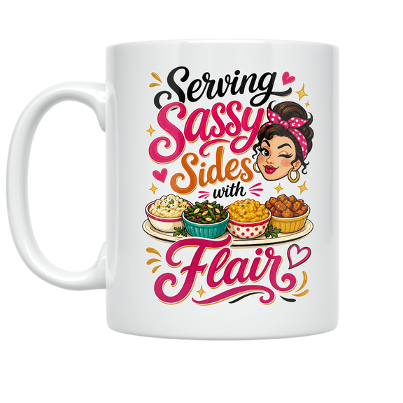 Serving Sassy Sides with Flair - Culinary Enthusiast - 11 oz Ceramic Coffee Mug