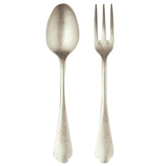 Serving Set Fork & Spoon Dolce Vita, Pewter Champagne