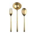 thumbnail image 1 of Serving Set Fork Spoon & Ladle - Linea Ice Oro - 3 Piece, 1 of 1