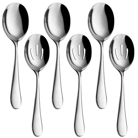 Serving Spoons for Buffet Metal Large Serving Spoons Set Stainless Steel