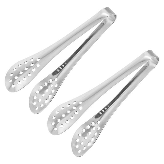 Serving Tongs, 2pack 5 Inch - Stainless Steel Ice Tongs, Mini Sugar Tongs for Dessert, Bar, Tea Parties (Silver)