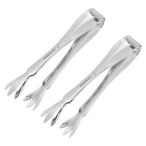 Serving Tongs, 2pack 6 Inch - Stainless Steel Ice Tongs, Mini Sugar Tongs for Dessert, Bar, Tea Parties (Silver)