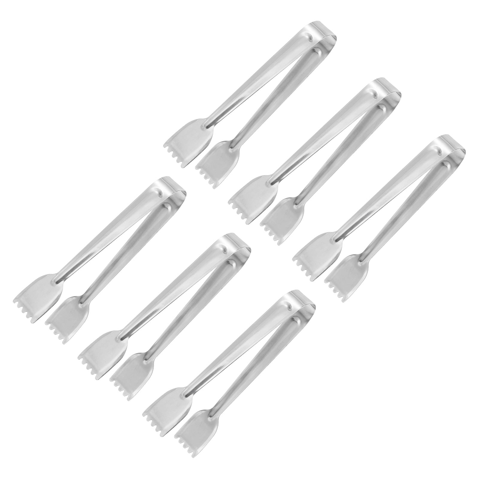 Serving Tongs, 6pack 6.5 Inch Stainless Steel Ice Tongs, Mini Sugar