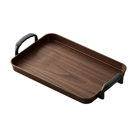 Serving Tray with Golden Handles Modern Elegant Platter Tea Tray Rectangular Tray for Food Drinks Tea and Snacks Display, Decorative Tray for Home Dining Living Room