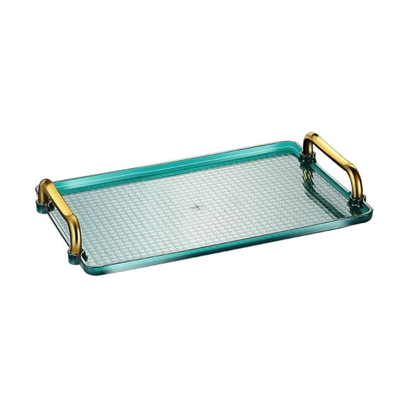 Serving Tray Platter Sofa Couch Tray for Bar, Kitchen, Dining Room Housewarming Gift Multipurpose Rectangular Table Organizer green