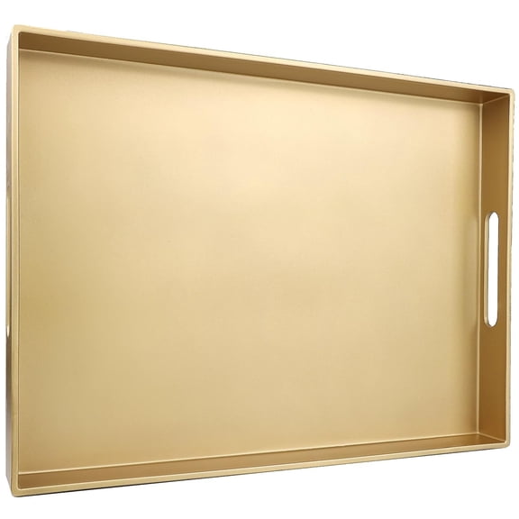 Serving Tray Rectangular Plastic 11.8" x 15.7" x 1.6" 3040gold For Coffee Table