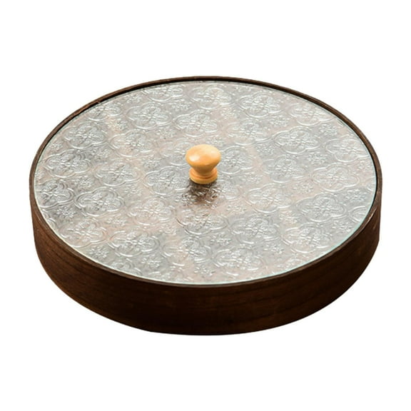 Serving Tray Snack Platter Candy Organizer Wood and Glass Farmhouse Design with Lid for Home Kitchen Party Wedding