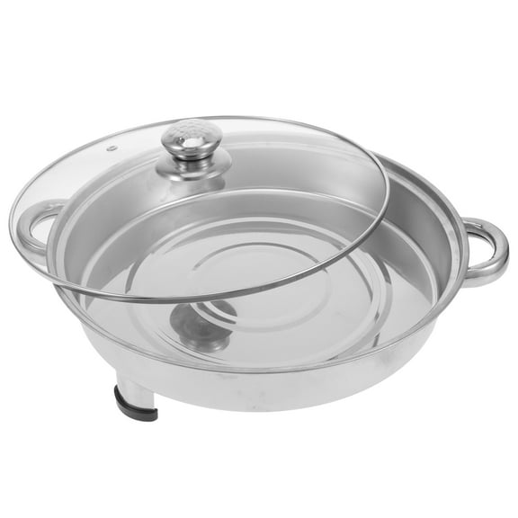 Serving Tray Stainless Steel Grilled Fish Plate Buffet Stove with Lid