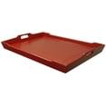 thumbnail image 1 of Serving Tray TRADE WINDS CHEDI Red Painted Mahogany Frame New TW-471, 1 of 1