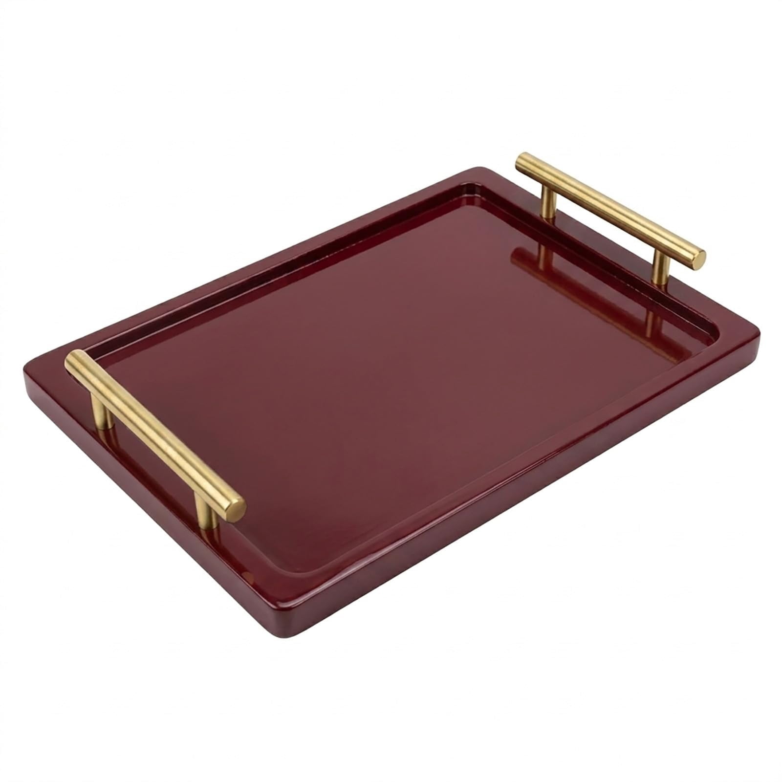 Serving Tray with Handles, Decorative Coffee Table Tray for Breakfast in Bed, Ottoman & Home Décor, Food Tray for Kitchen