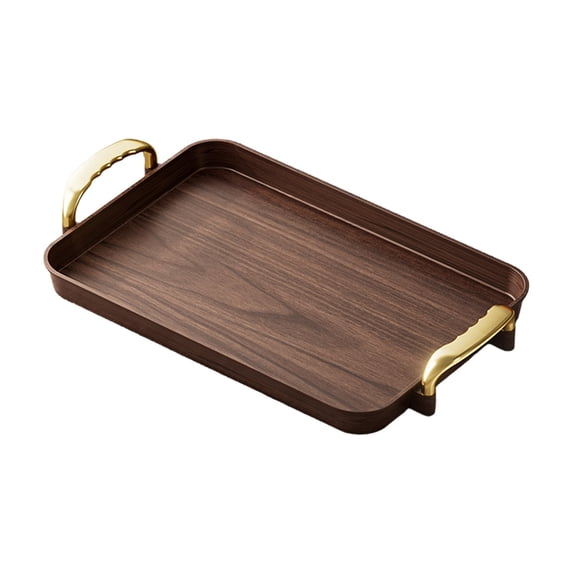 Serving Tray with Handles, Food Tray for Breakfast,Coffee Table,Dinner & Bar, Decorative Tray for Kitchen, Bedroom Plastic