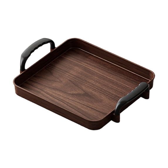 Serving Tray with Handles, Food Tray for Breakfast,Coffee Table,Dinner & Bar, Decorative Tray for Kitchen, Bedroom Plastic