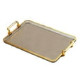 thumbnail image 1 of Serving Tray with Handles Storage Tray Food Trays Practical for Bar, Kitchen, Dining Room Lightweight Versatile Sturdy Ottoman Decor Platter Edge, 1 of 8