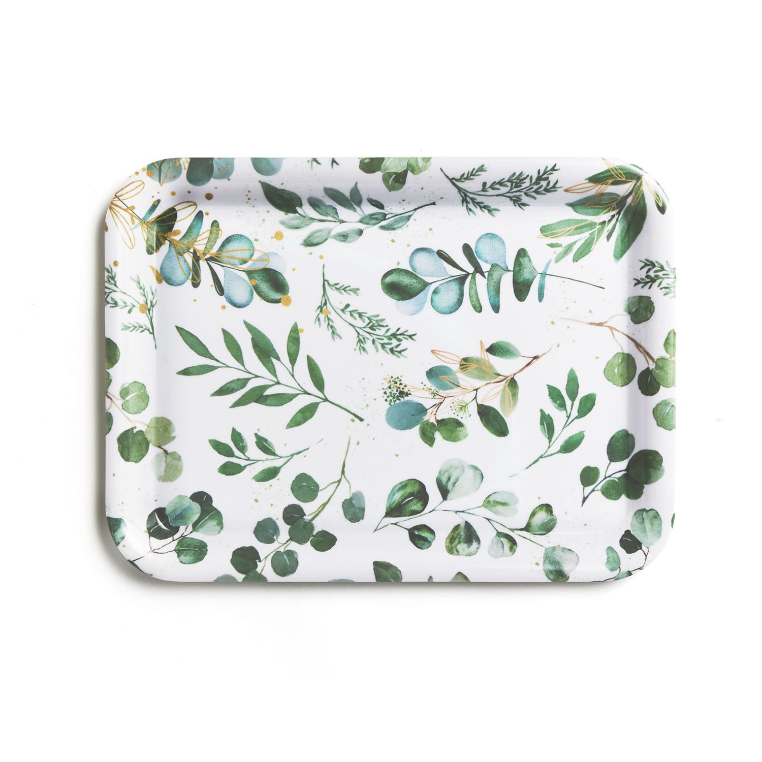 Serving Trays, 12.9 x 9.6 inch Rectangular Plastic Tray for Restaurant, Kitchen,Leave