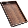 thumbnail image 1 of Serving Trays for Party-17In Large Serving Tray with Handles,Wooden Coffee Table Tray&Charcuterie Boards,Serving Platter for Breakfast in Bed Tray,Decorative Rectangular Tray for Ottoman/BBQ/Kitchen, 1 of 7
