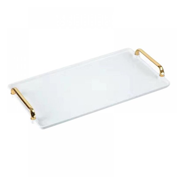 Serving Trays, Rectangular Plastic Serving Tray Non Slip ,Dinner Drinks Serving Tray