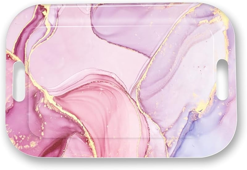 Painting of Pink and Gold Marble