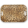 thumbnail image 1 of Serving Trays with Handles, 14.5 x 9.8 inch Rectangular Plastic Tray for Restaurant, Kitchen, Tropical Leaf Pattern Monstera in The Style, 1 of 6