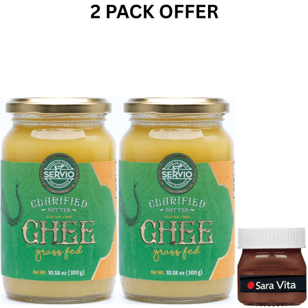 Servio Grass Fed Non-GMO Traditional Ghee Clarified Butter, Shelf-Stable
