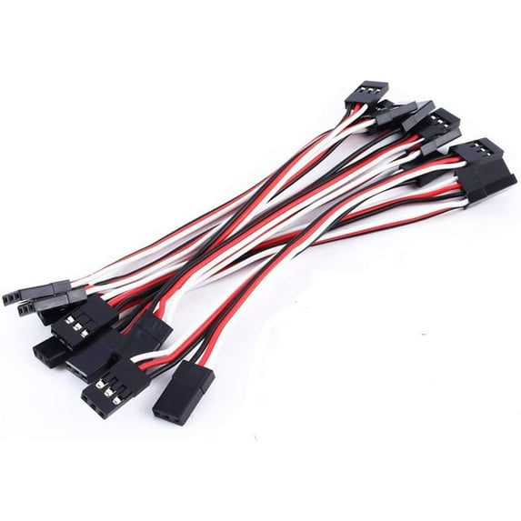 10x 100/150/200/300/500mm Servo Extension Cable For RC Futaba JR - Foto 7